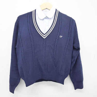 【中古】長崎県 九州文化学園高等学校 女子制服 3点 (ニット・シャツ) sf048592