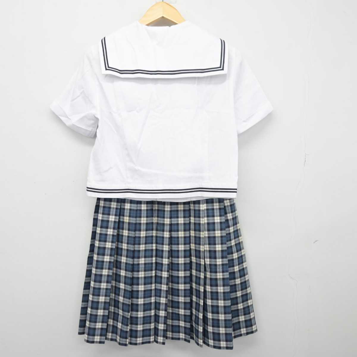 【中古】長崎県 九州文化学園高等学校 女子制服 4点 (ニットベスト・セーラー服・スカート) sf048593