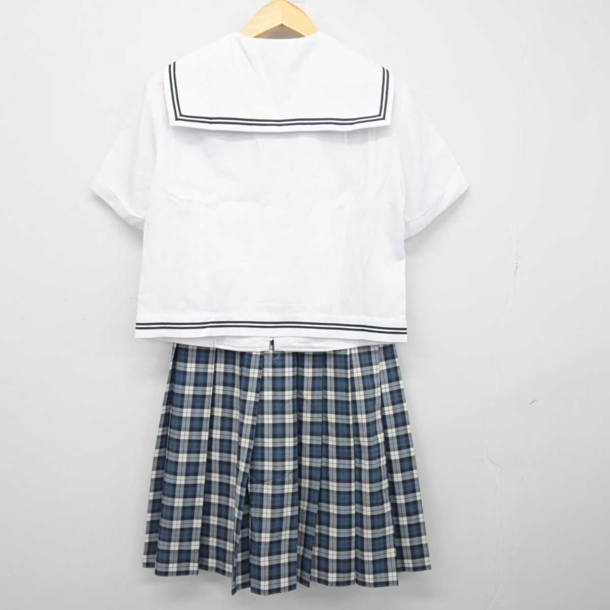 【中古】長崎県 九州文化学園高等学校 女子制服 4点 (ニットベスト・セーラー服・スカート) sf048594