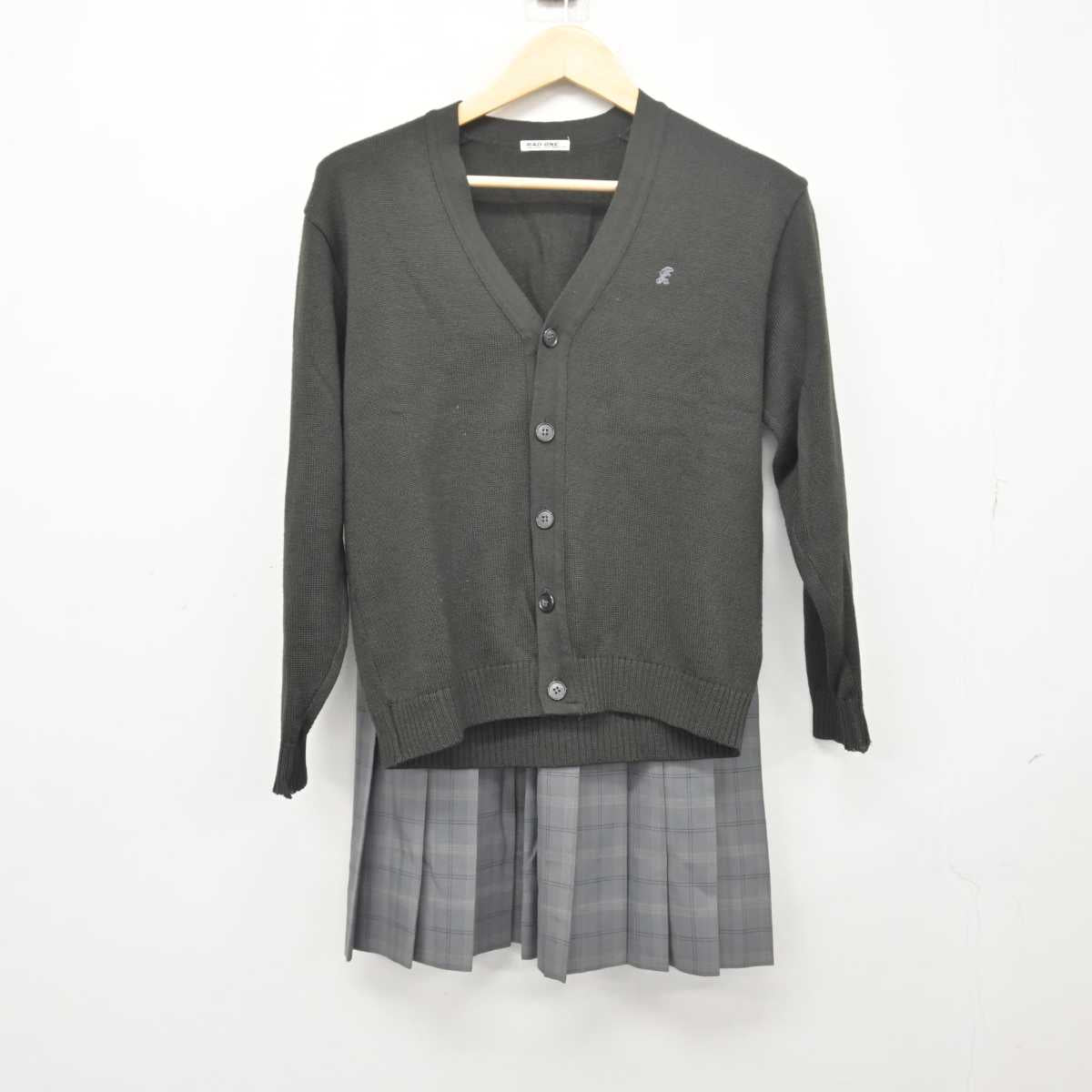 【中古】鳥取県 米子高等学校 女子制服 4点 (ブレザー・ニット・スカート) sf048601