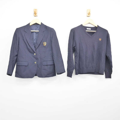 【中古】神奈川県 立花学園高等学校 女子制服 3点 (ブレザー・ニット・スカート) sf048624