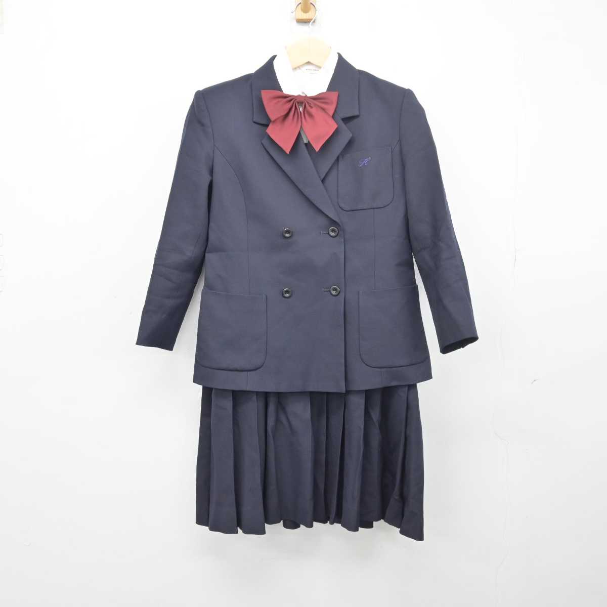 【中古】千葉県 日出学園中学校 女子制服 4点 (ブレザー・シャツ・ジャンパースカート) sf048637