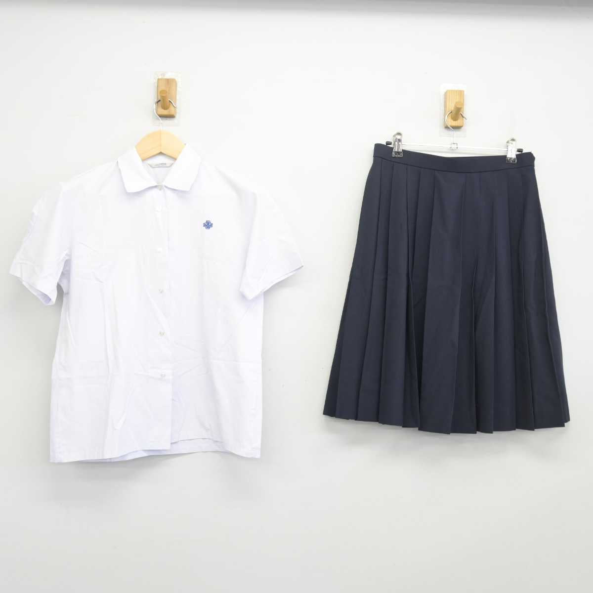 【中古】山形県 米沢東高等学校 女子制服 2点 (シャツ・スカート) sf048651