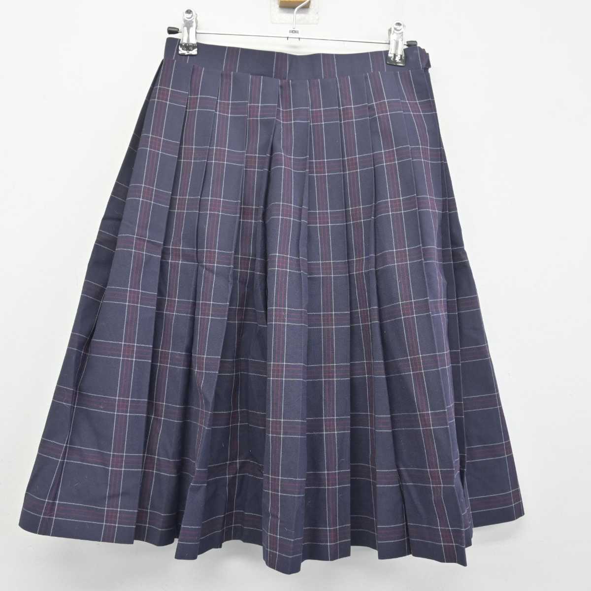 【中古】東京都 第二大島中学校 女子制服 3点 (ニット・シャツ・スカート) sf048664