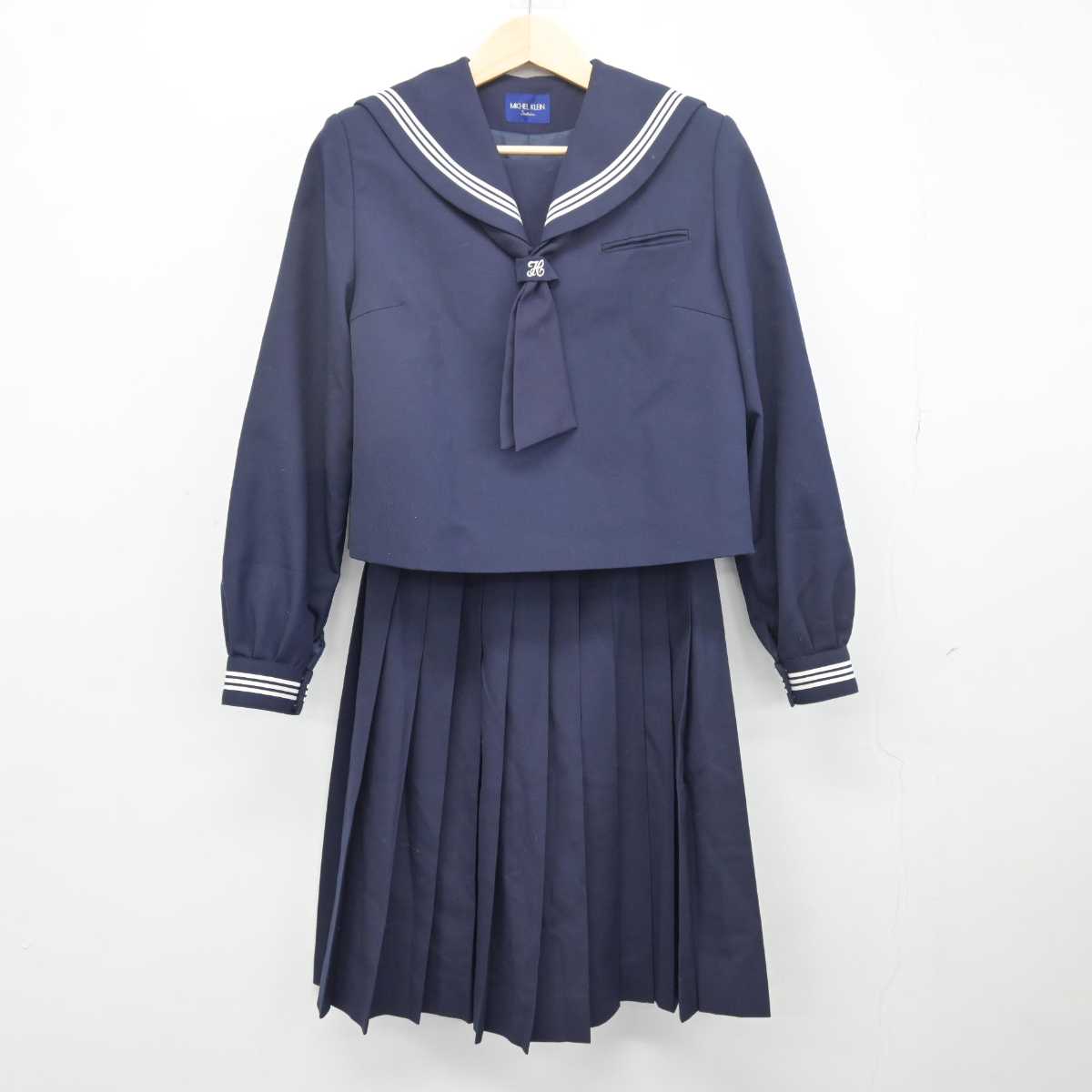 【中古】埼玉県 栗橋西中学校 女子制服 3点 (セーラー服・スカート) sf048666