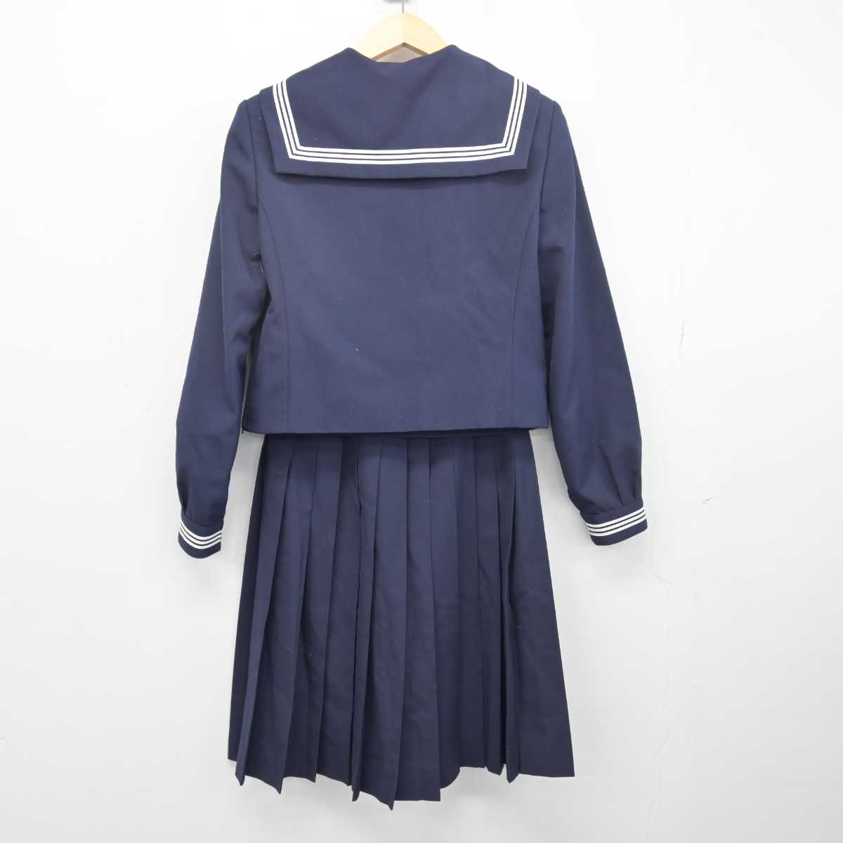 【中古】埼玉県 栗橋西中学校 女子制服 3点 (セーラー服・スカート) sf048666