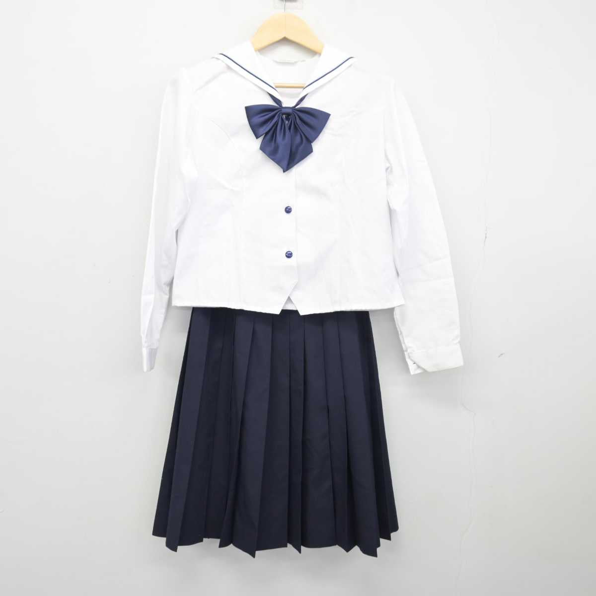 【中古】埼玉県 栗橋西中学校 女子制服 2点 (セーラー服・スカート) sf048667