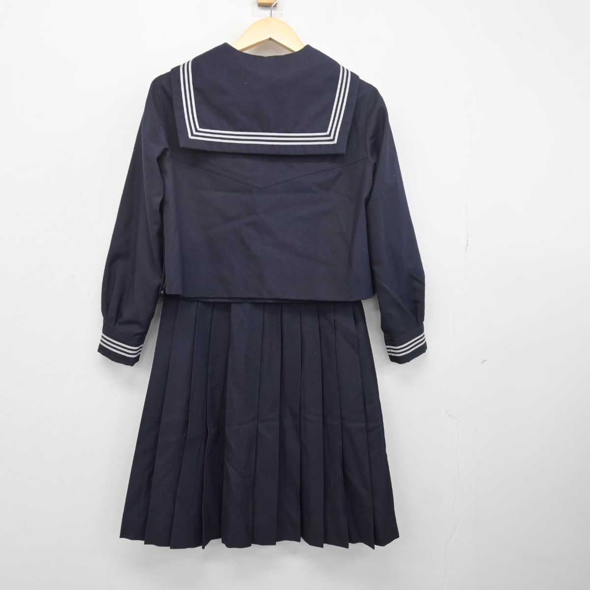 【中古】埼玉県 大妻嵐山中学校 女子制服 3点 (ニット・セーラー服・スカート) sf048668