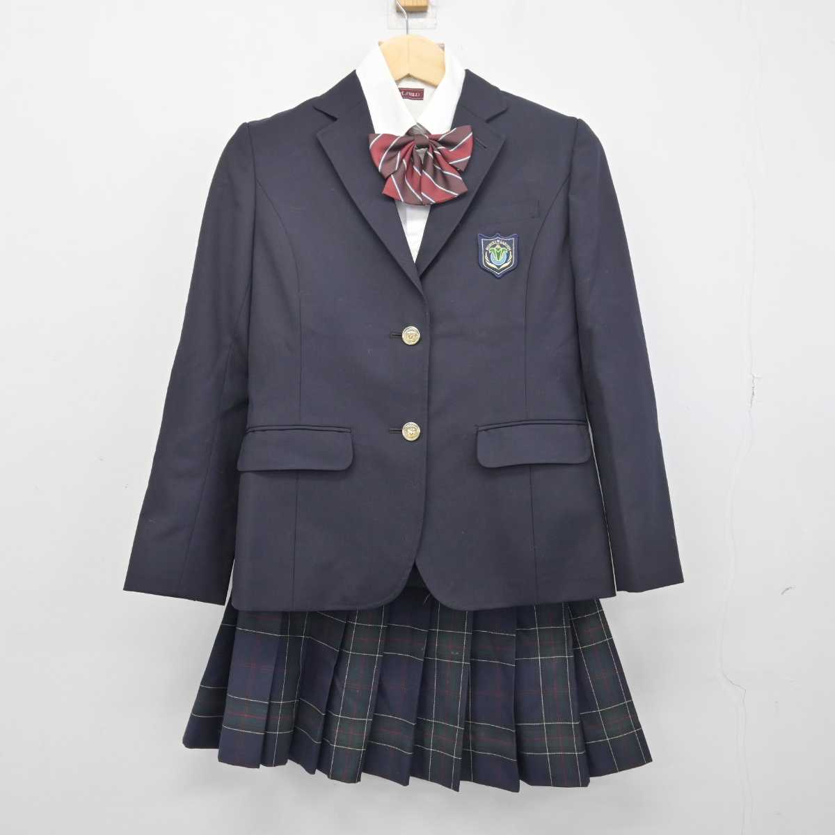 【中古】 日々輝学園高等学校 女子制服 5点 (ブレザー・シャツ・スカート) sf048673