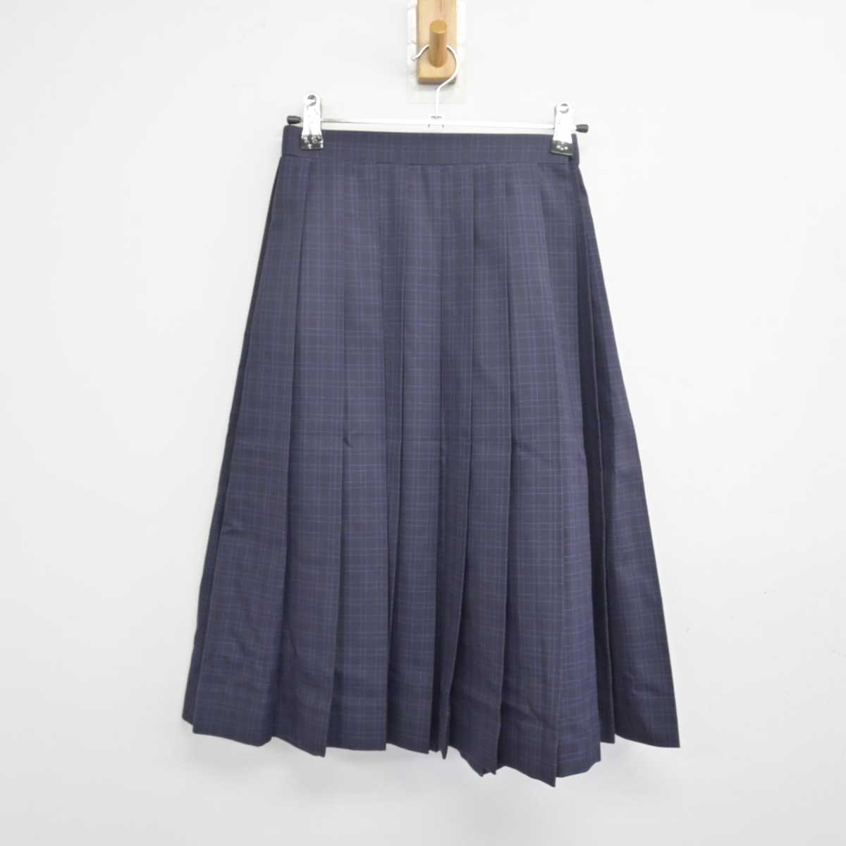 【中古】福岡県 福岡市内中学新標準服 女子制服 6点 (ブレザー・ニット・シャツ・スカート) sf048694