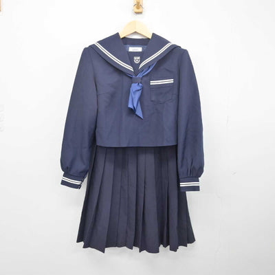 【中古】広島県 尾道市立栗原中学校 女子制服 3点 (セーラー服・スカート) sf048709