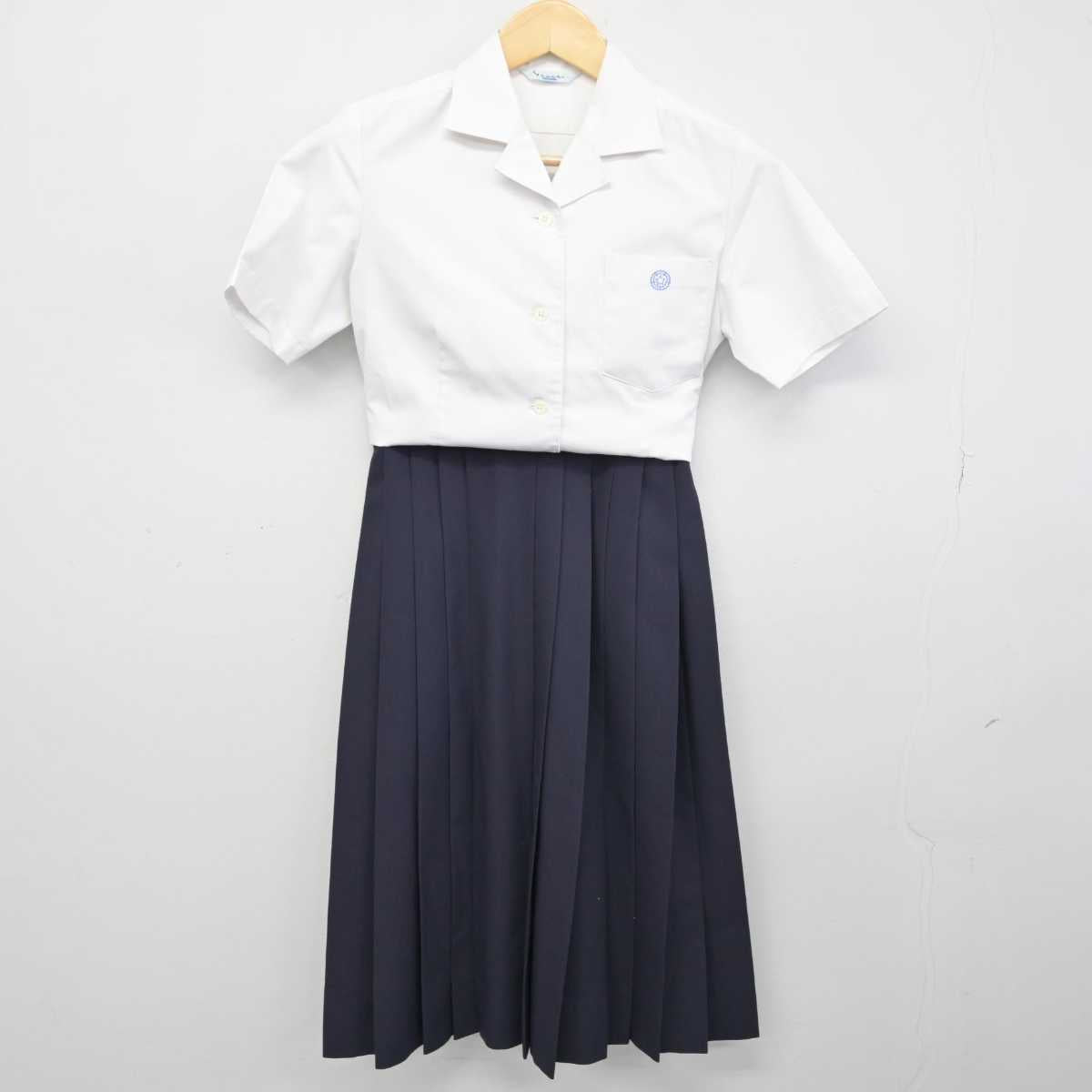 【中古】静岡県 静岡城北高等学校 女子制服 2点 (シャツ・スカート) sf048724