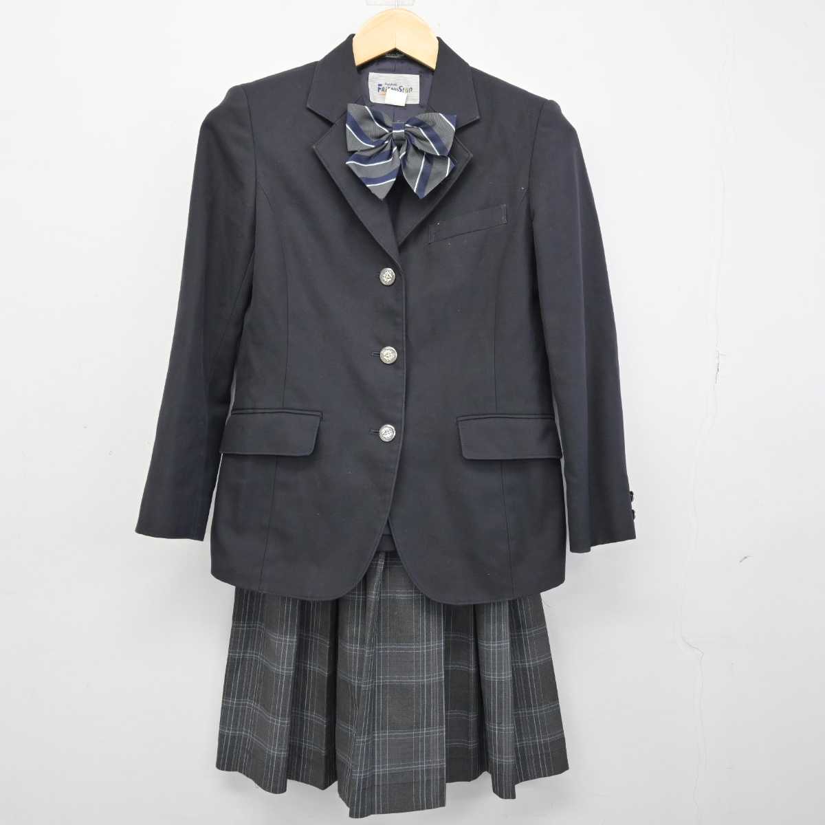 【中古】東京都 鹿骨中学校 女子制服 3点 (ブレザー・スカート) sf048725