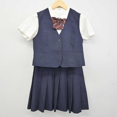 【中古】東京都 白鴎中学校 女子制服 4点 (ベスト・シャツ・スカート) sf048728