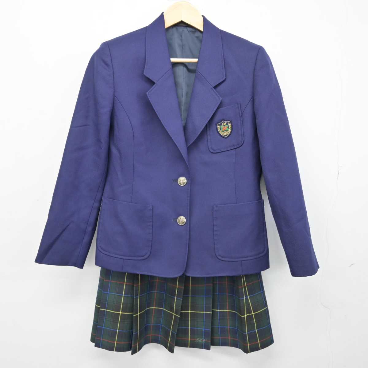 【中古】群馬県 伊勢崎高等学校 女子制服 3点 (ブレザー・スカート・スカート) sf048746