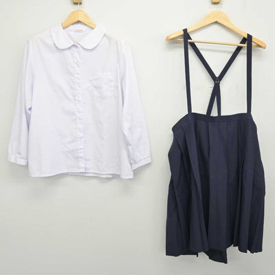 【中古】 学校名不明 女子制服 2点 (シャツ・スカート) sf048748