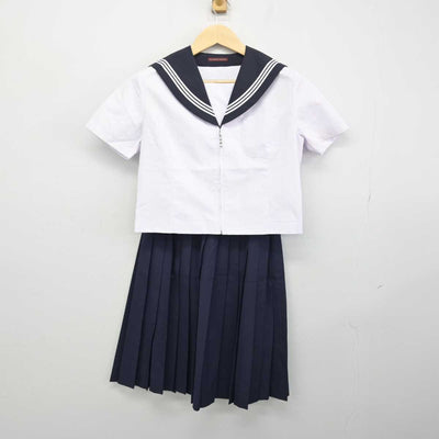 【中古】岐阜県 平和中学校 女子制服 3点 (セーラー服・スカート) sf048783