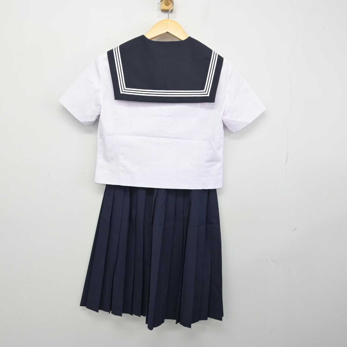 【中古】岐阜県 平和中学校 女子制服 3点 (セーラー服・スカート) sf048783