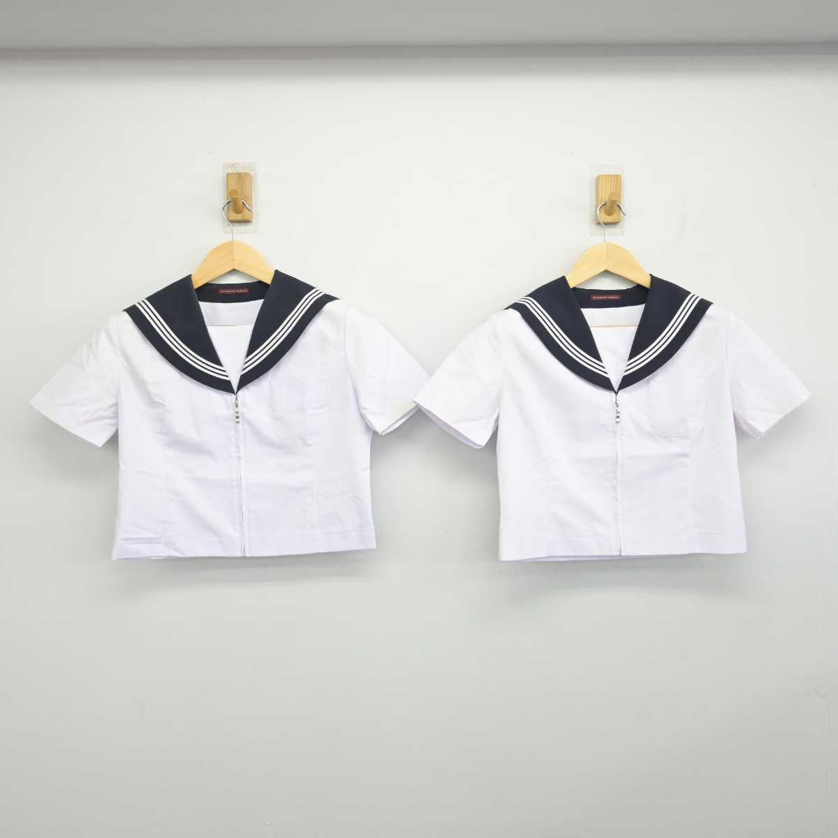 【中古】岐阜県 平和中学校 女子制服 3点 (セーラー服・スカート) sf048783