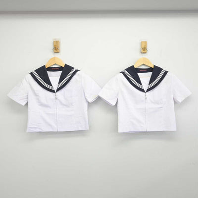 【中古】岐阜県 平和中学校 女子制服 3点 (セーラー服・スカート) sf048783