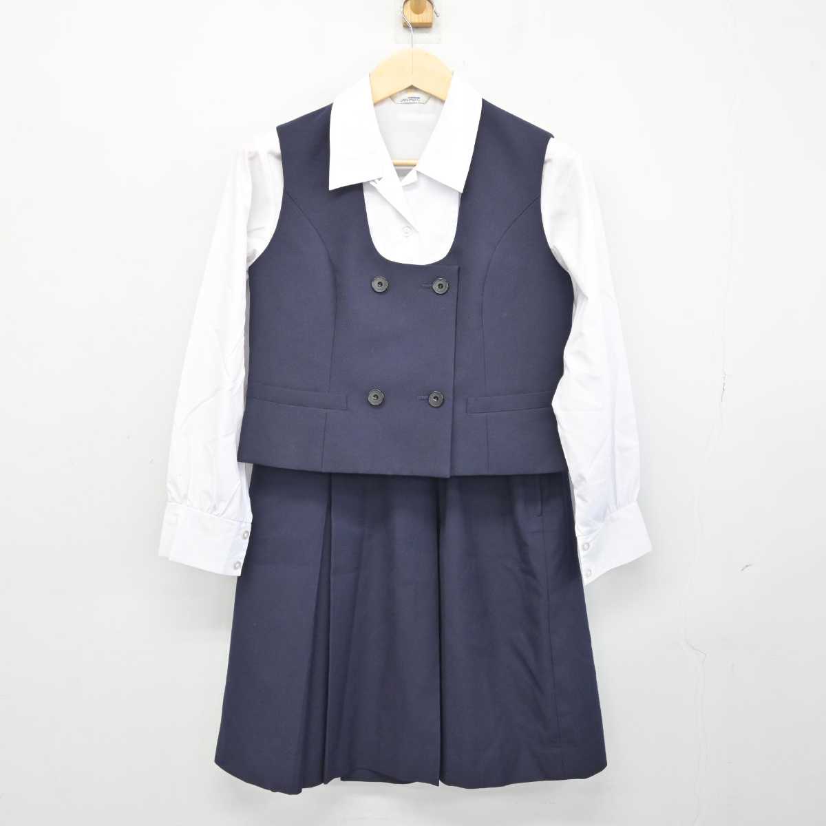 【中古】栃木県 石橋高等学校 女子制服 5点 (ブレザー・ベスト・シャツ・スカート) sf048787