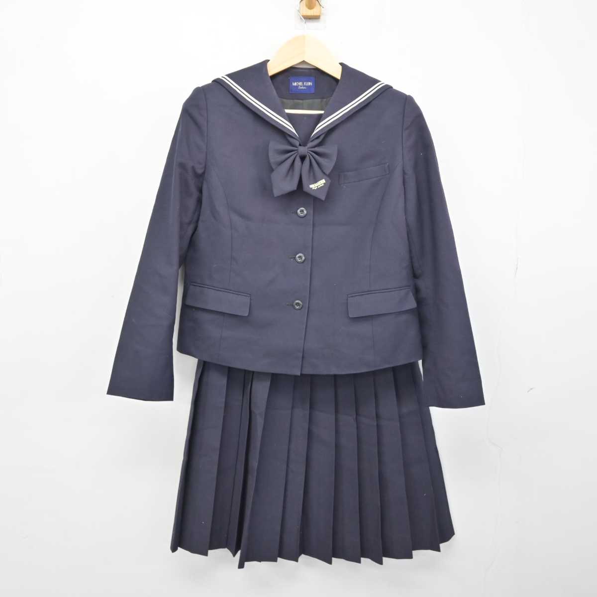 【中古】愛知県 桜花学園高等学校 女子制服 3点 (セーラー服・スカート) sf048795