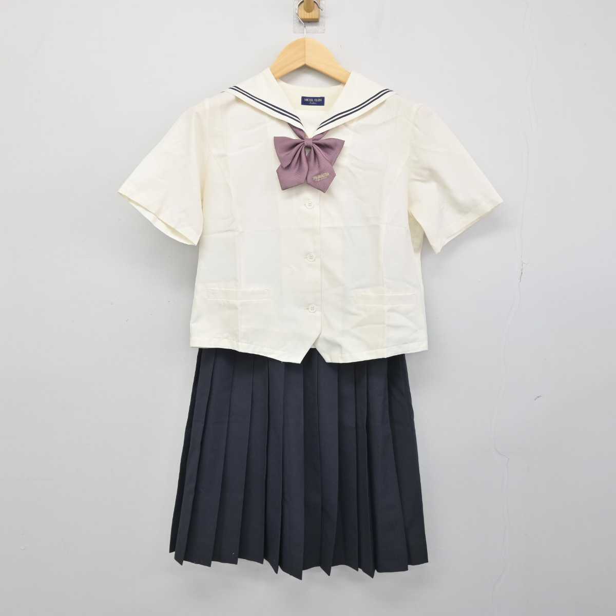 【中古】愛知県 桜花学園高等学校 女子制服 3点 (セーラー服・スカート) sf048797