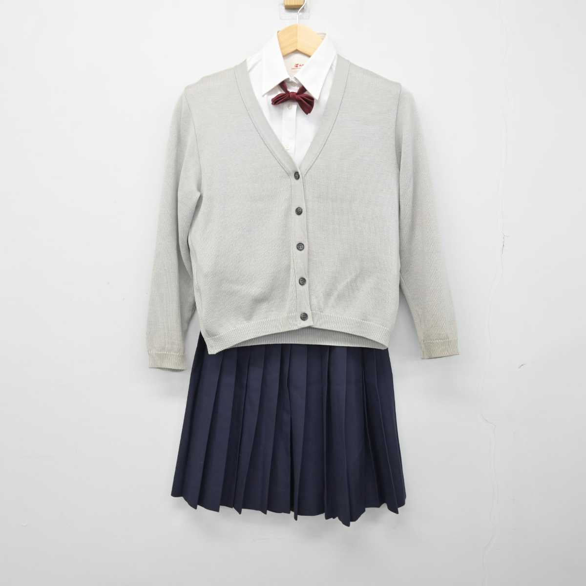 【中古】愛知県 名古屋商業高等学校 女子制服 5点 (ブレザー・シャツ・ニット・スカート) sf048812