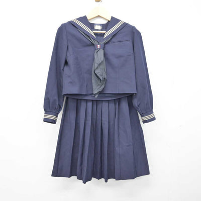 【中古】埼玉県 小川町立西中学校 女子制服 3点 (セーラー服・スカート) sf048838