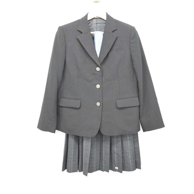 【中古】滋賀県 守山北高等学校 女子制服 4点 (ブレザー・ニット・スカート) sf048845