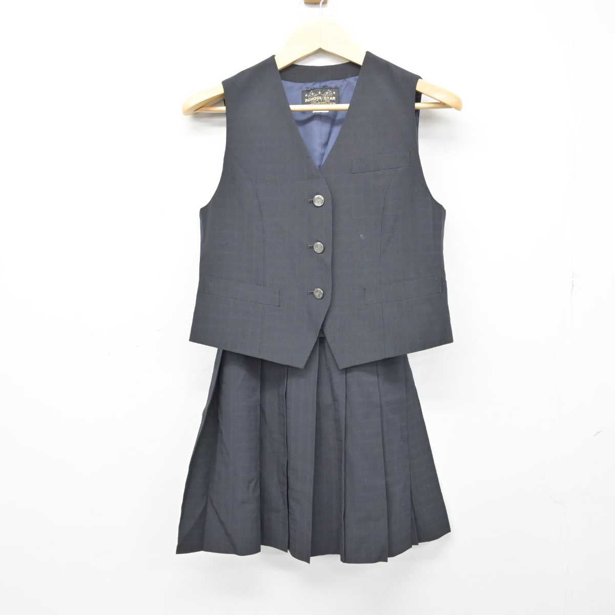 【中古】埼玉県 栄東中学高等学校 女子制服 2点 (ベスト・スカート) sf048849