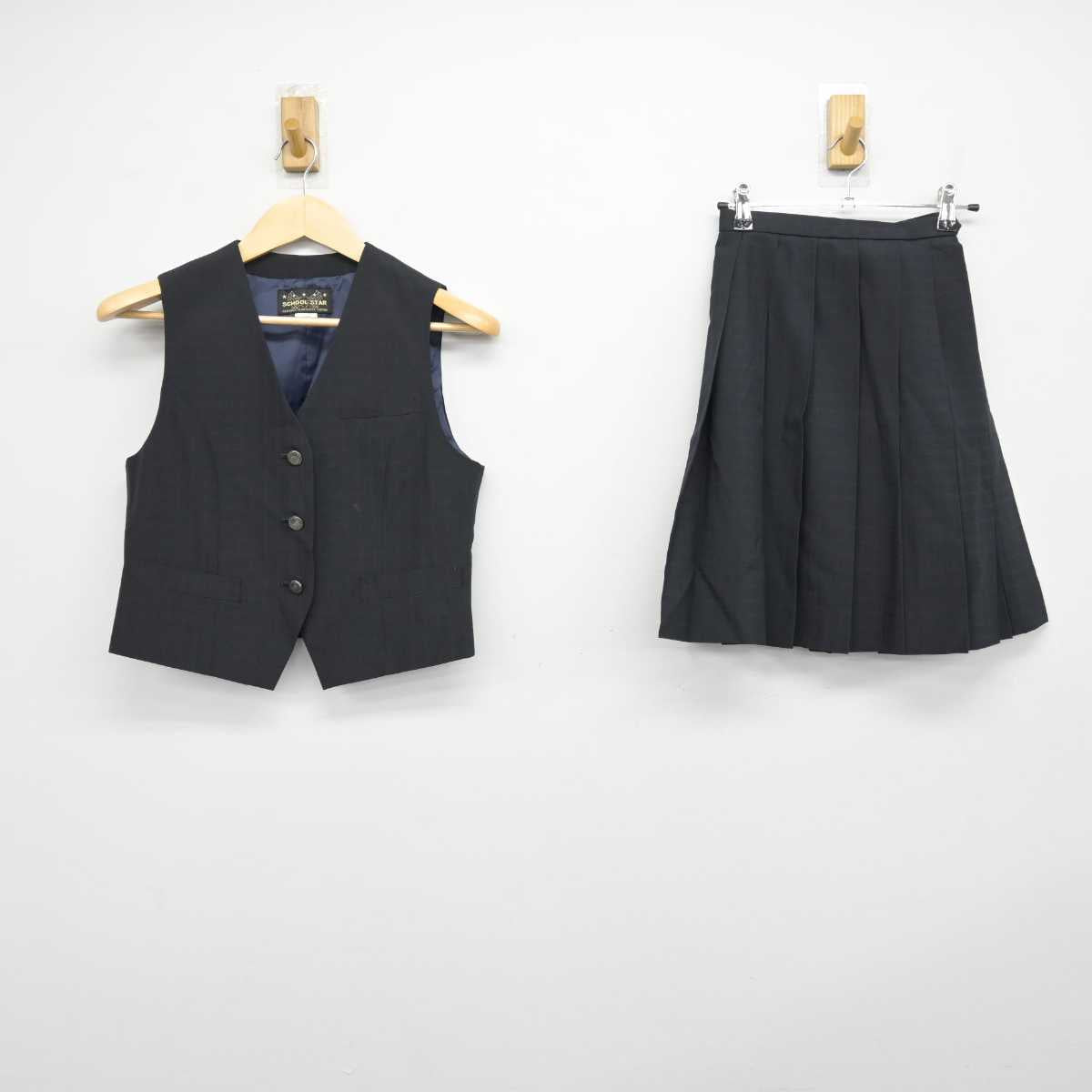 【中古】埼玉県 栄東中学高等学校 女子制服 2点 (ベスト・スカート) sf048849