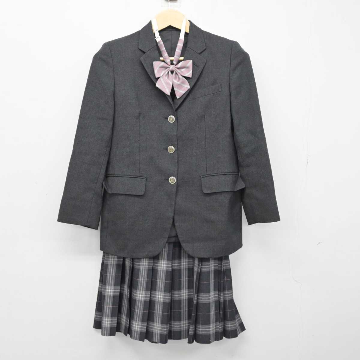 【中古】東京都 豊南高等学校 女子制服 3点 (ブレザー・スカート) sf048867