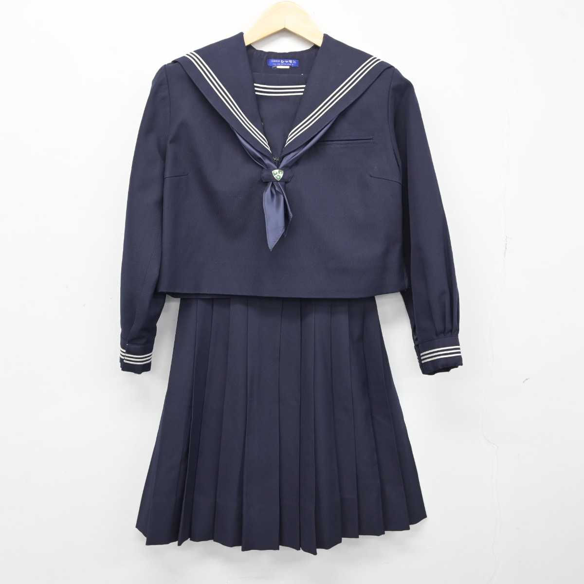 【中古】大阪府 金蘭会学園高等学校 女子制服 3点 (セーラー服・スカート) sf048871