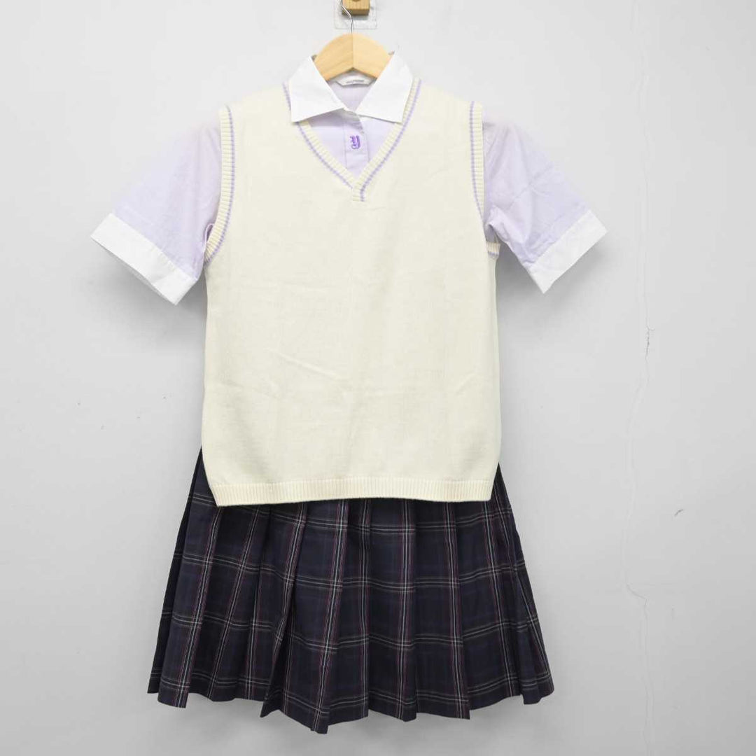 【中古】神奈川県 横浜学園高等学校 女子制服 3点 (ニットベスト・シャツ・スカート) sf048898 | 中古制服通販パレイド