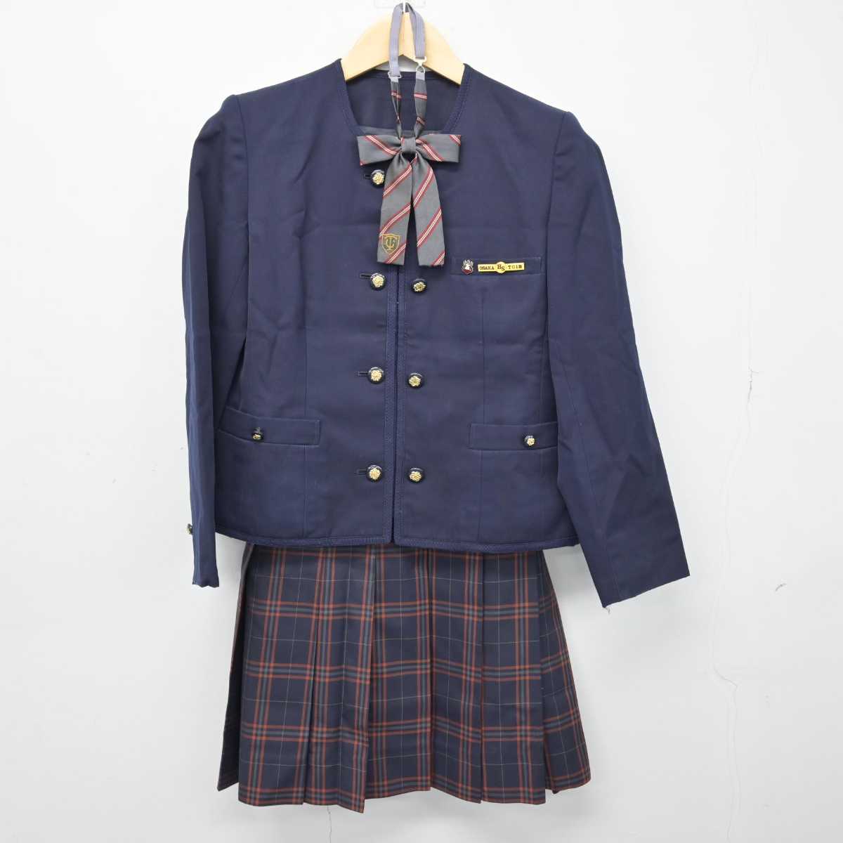 【中古】大阪府 大阪桐蔭高等学校 女子制服 6点 (ブレザー・ベスト・スカート) sf048908