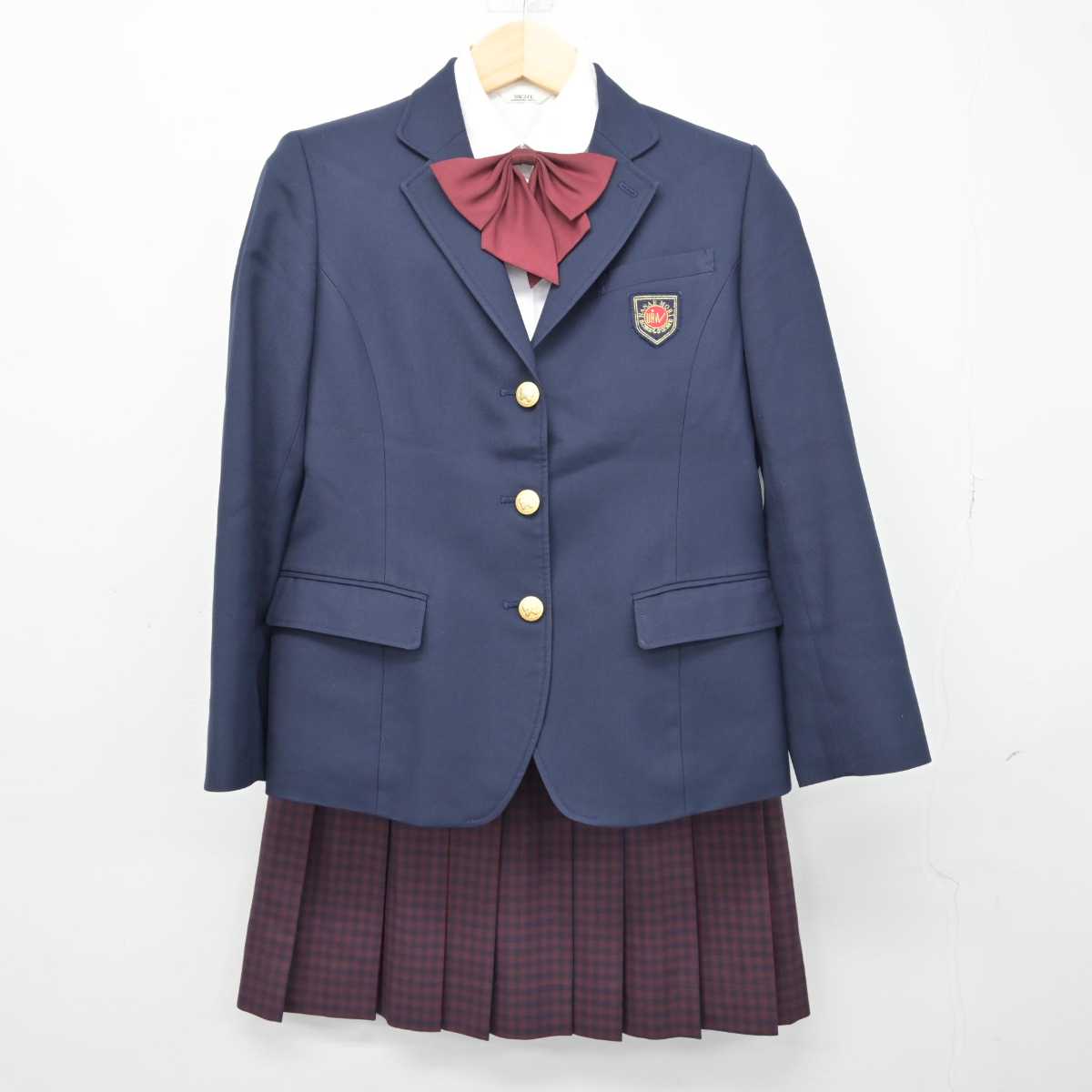 【中古】群馬県 高崎健康福祉大学高崎高等学校 女子制服 4点 (ブレザー・シャツ・スカート) sf048912