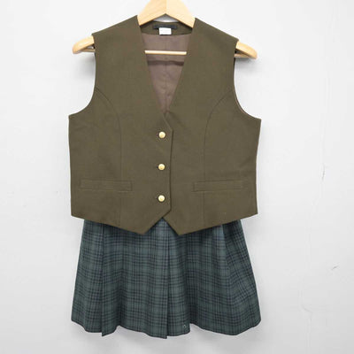 【中古】神奈川県 戸塚高等学校 女子制服 2点 (ベスト・スカート) sf048927