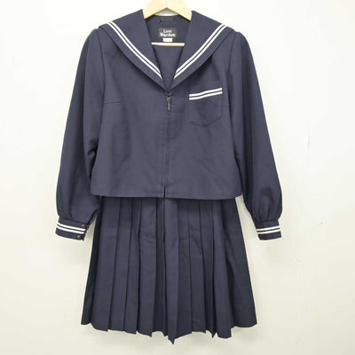 【中古】富山県 福岡中学校 女子制服 2点 (セーラー服・スカート) sf048933