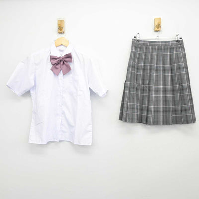 【中古】東京都 桜丘中学校 女子制服 3点 (シャツ・スカート) sf048937