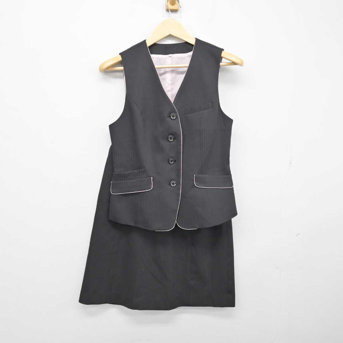 【中古】 事務服 女子制服 3点 (ブレザー・ベスト・スカート) sf048945