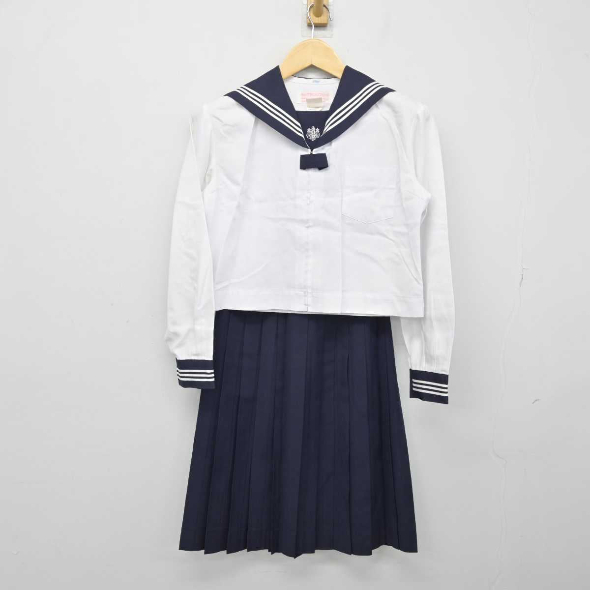 【中古】東京都 目白研心中学校高等学校 女子制服 2点 (セーラー服・スカート) sf048948