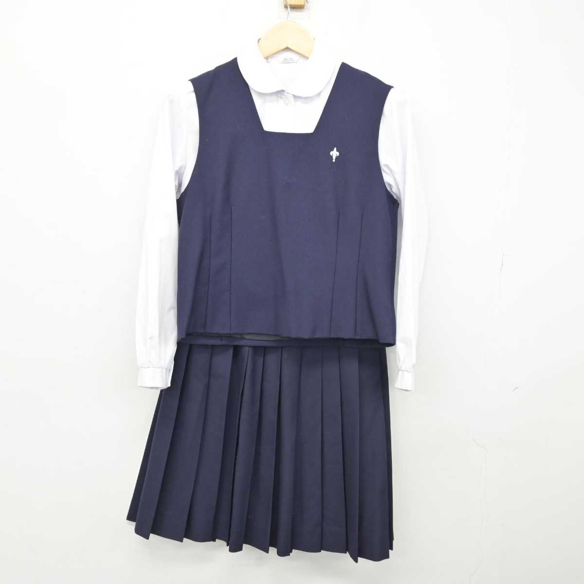 【中古】愛知県 光ヶ丘女子高等学校 女子制服 4点 (ブレザー・ベスト・シャツ・スカート) sf048952