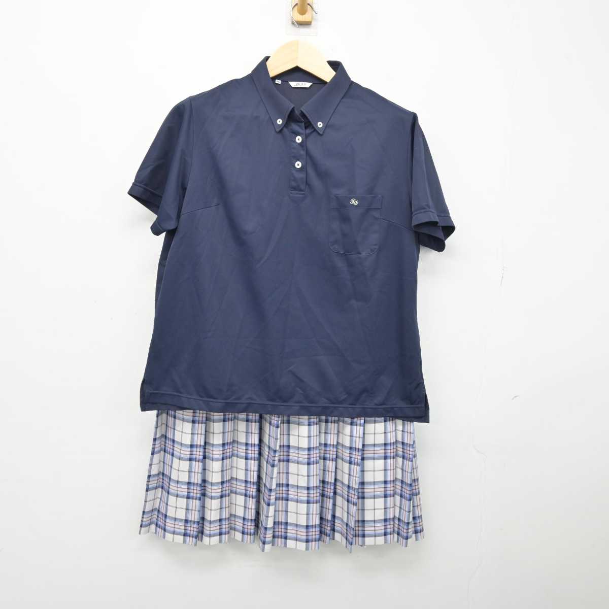 【中古】千葉県 東海大学付属浦安高等学校中等部 女子制服 3点 (シャツ・スカート) sf048972