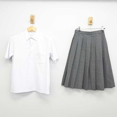 【中古】愛知県 植田中学校 女子制服 3点 (シャツ・スカート) sf048979