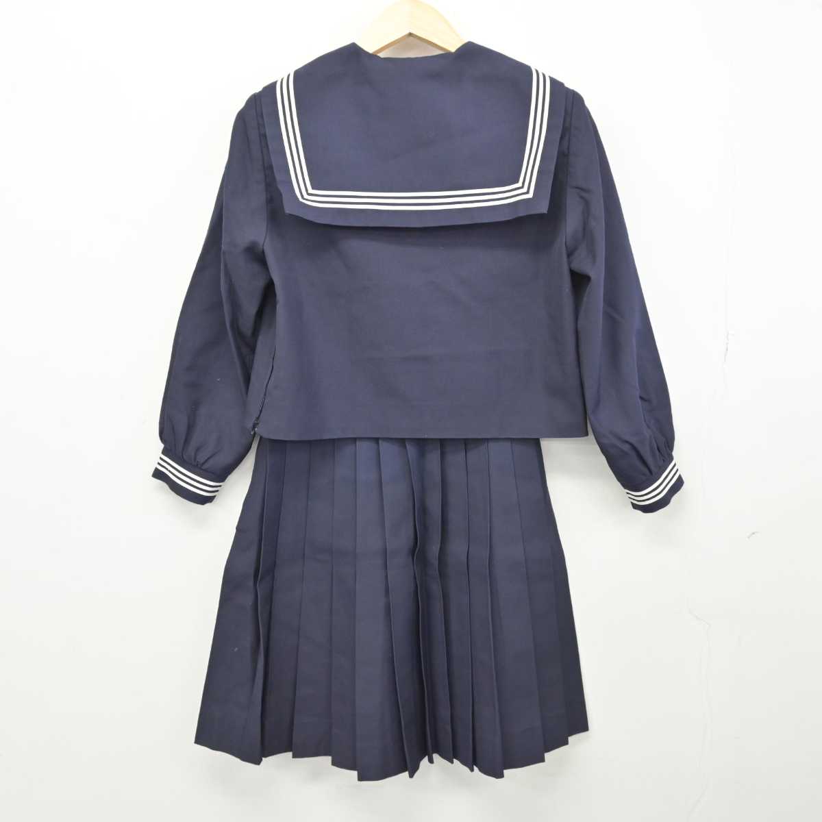 【中古】神奈川県 相模女子大学中学部 女子制服 3点 (セーラー服・スカート) sf048983