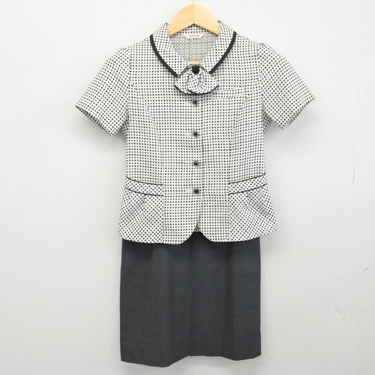 【中古】 事務服 女子制服 2点 (シャツ・スカート) sf048988