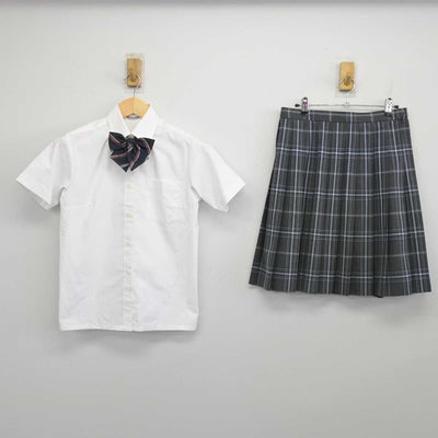 【中古】東京都 文華女子高等学校 女子制服 3点 (シャツ・スカート) sf049001