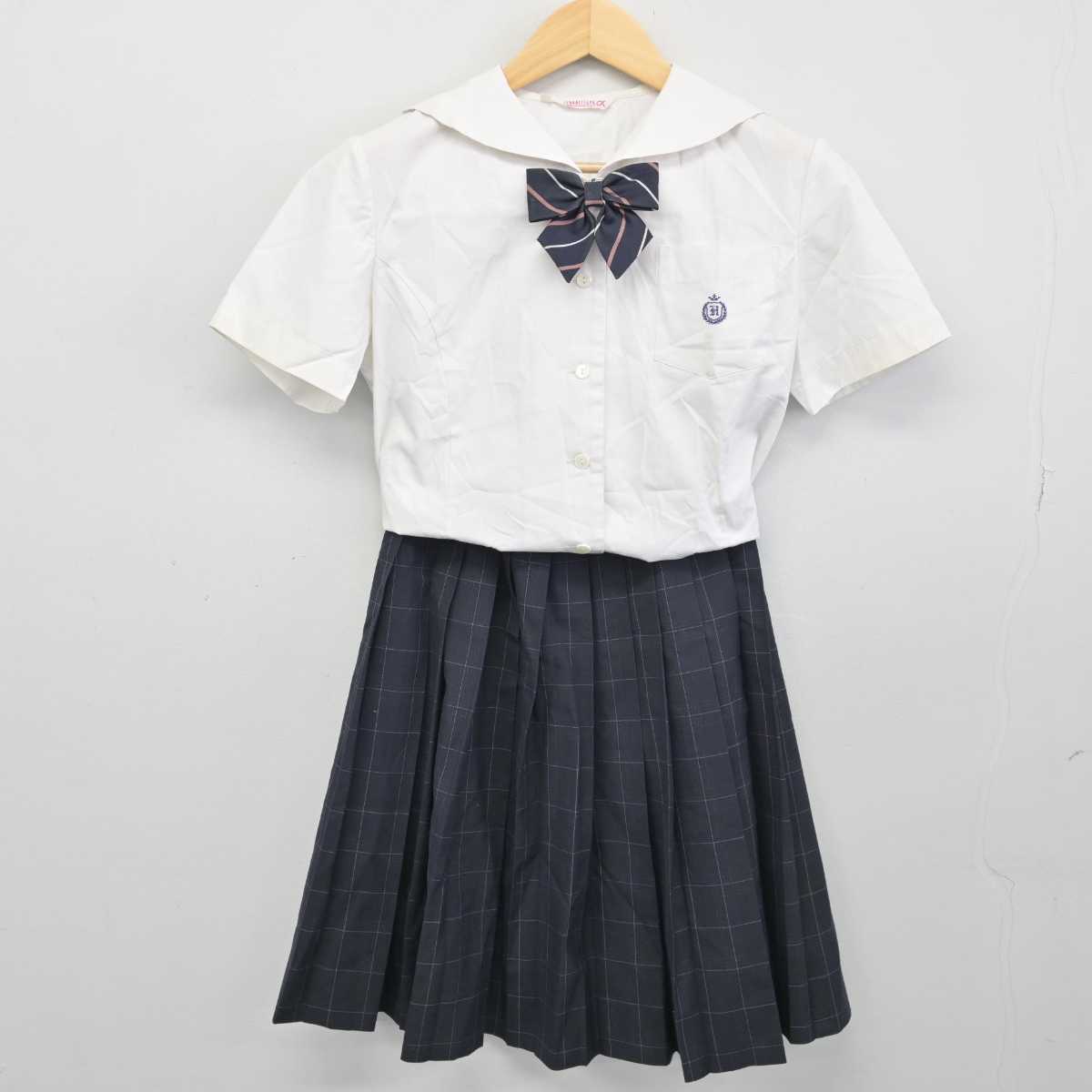 【中古】福岡県 柏陵高等学校 女子制服 3点 (セーラー服・スカート) sf049003