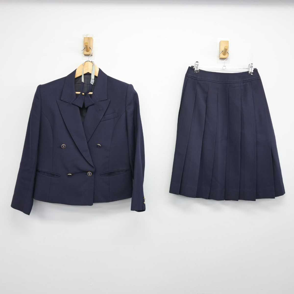 【中古】秋田県 由利高等学校 女子制服 3点 (ブレザー・スカート) sf049005